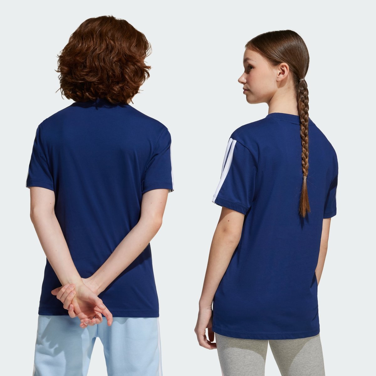 T-shirt manches courtes, 3 bandes, ESSENTIALS dark blue / white, adidas Performance