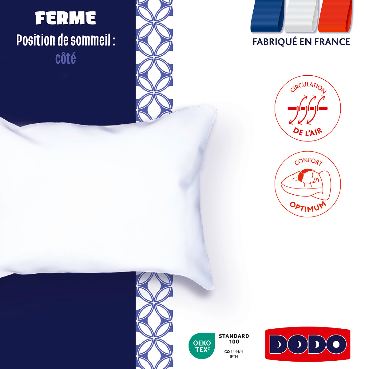 Oreiller FERME - Doux blanc, DODO