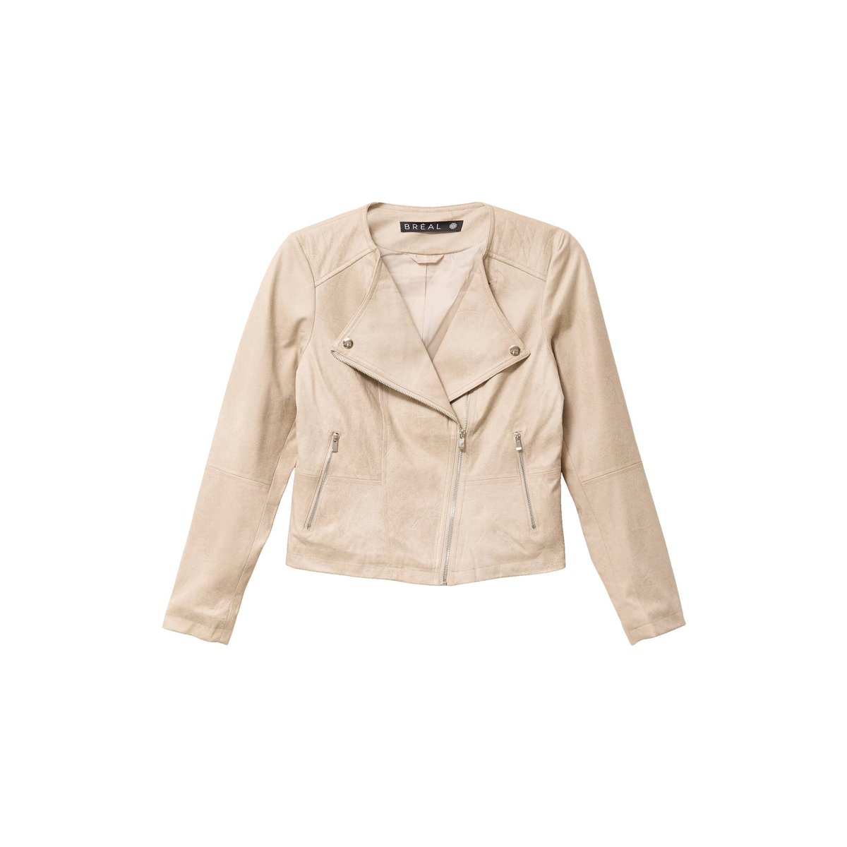 Veste droite zippée beige, BREAL