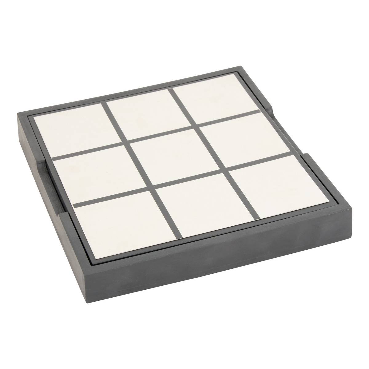 Jeu de morpion en aluminium BILAL noir, ATMOSPHERA