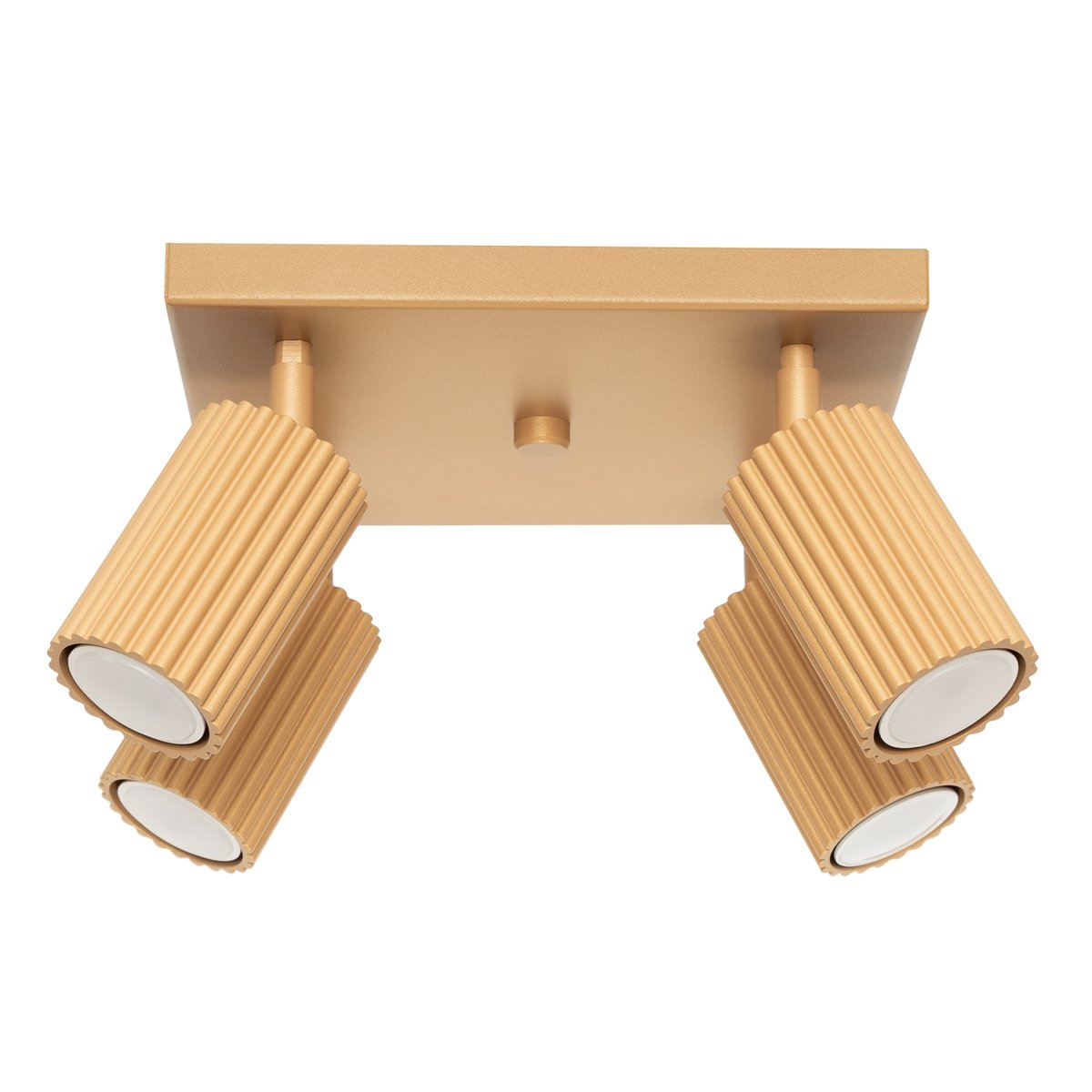 Plafonnier Aluminium Doré GU10 4 Karbon jaune, EDEN