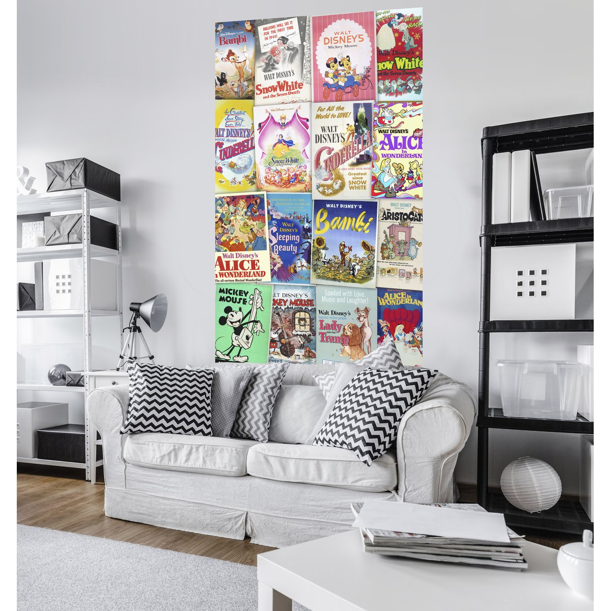 Papier peint Komar - Disney Movie Posters Retro Girls - 120 x 200 cm multicolore, HEXOA