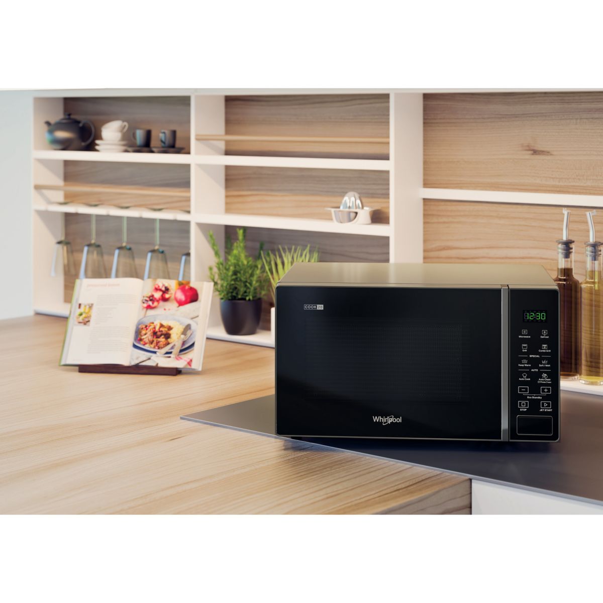 Micro ondes grill MWP203SB silver, WHIRLPOOL