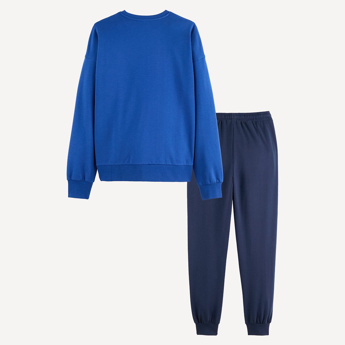 Pijama de felpa, con motivos de skate azul/azul marino, LA REDOUTE COLLECTIONS