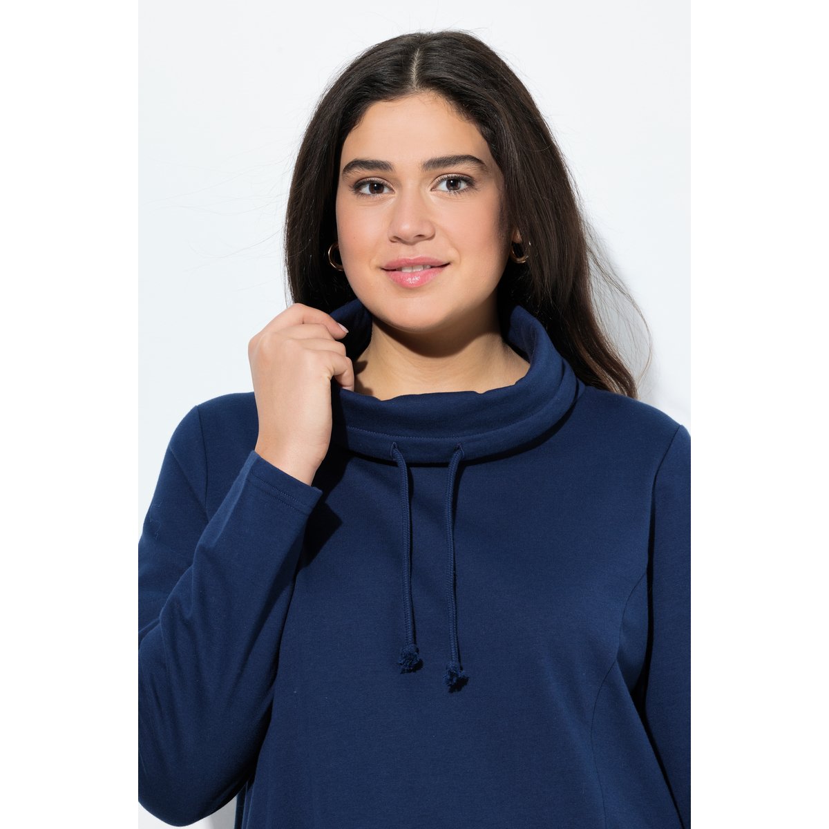 Sweat-shirt long avec poches bleu encre, ULLA POPKEN