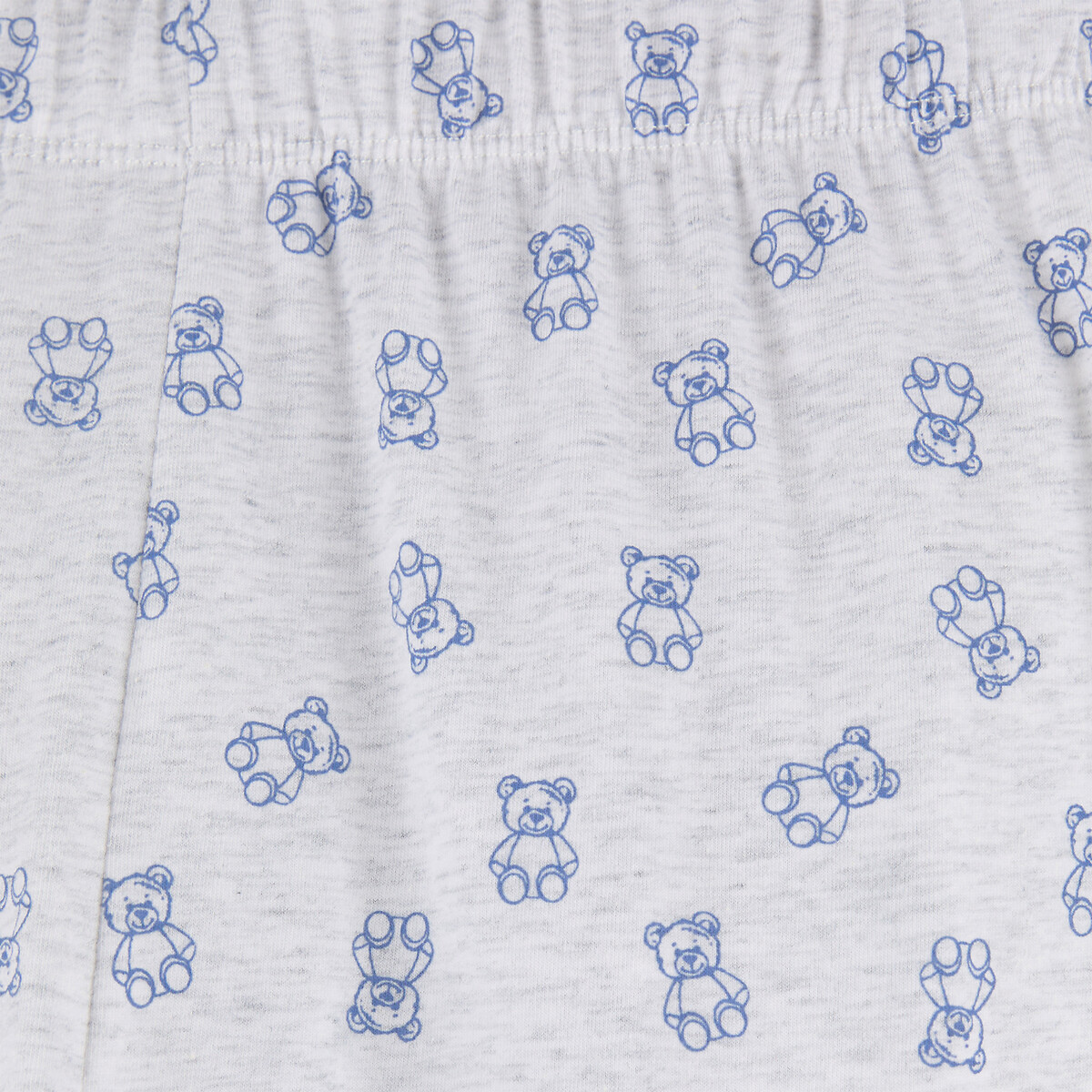 Pijama com camisola em moletão e leggings, com estampado de ursinhos marinho/cinza mesclado, LA REDOUTE COLLECTIONS