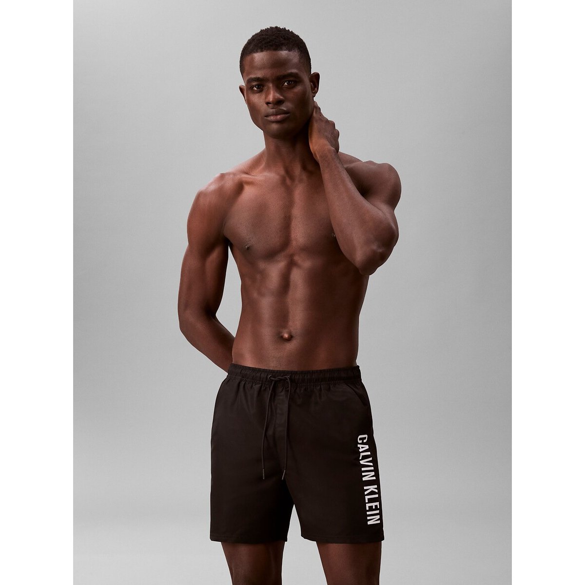 Short de bain mi-long noir, CALVIN KLEIN