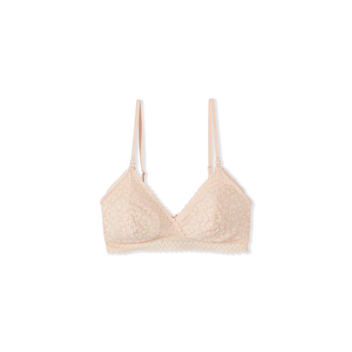 Soutien-gorge N.8 - Le triangle en coton avec clips d'allaitement et coussinets anti fuite MILK rose poudre, ETAM