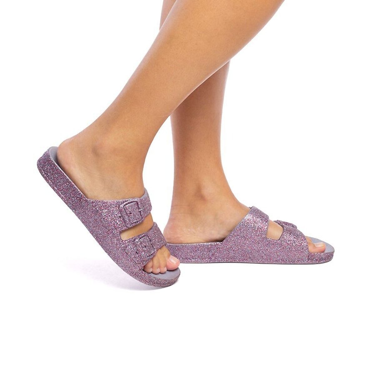Mules doubles brides Trancoso mauve, CACATOES