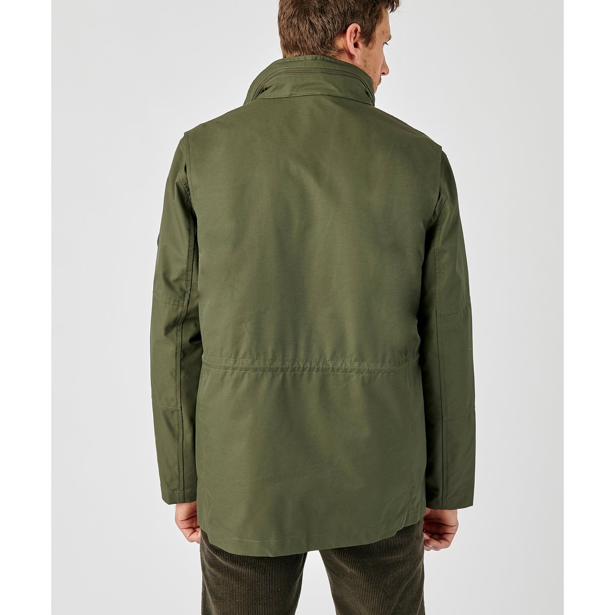 Parka déperlanté avec gilet Thermolactyl vert kaki, DAMART