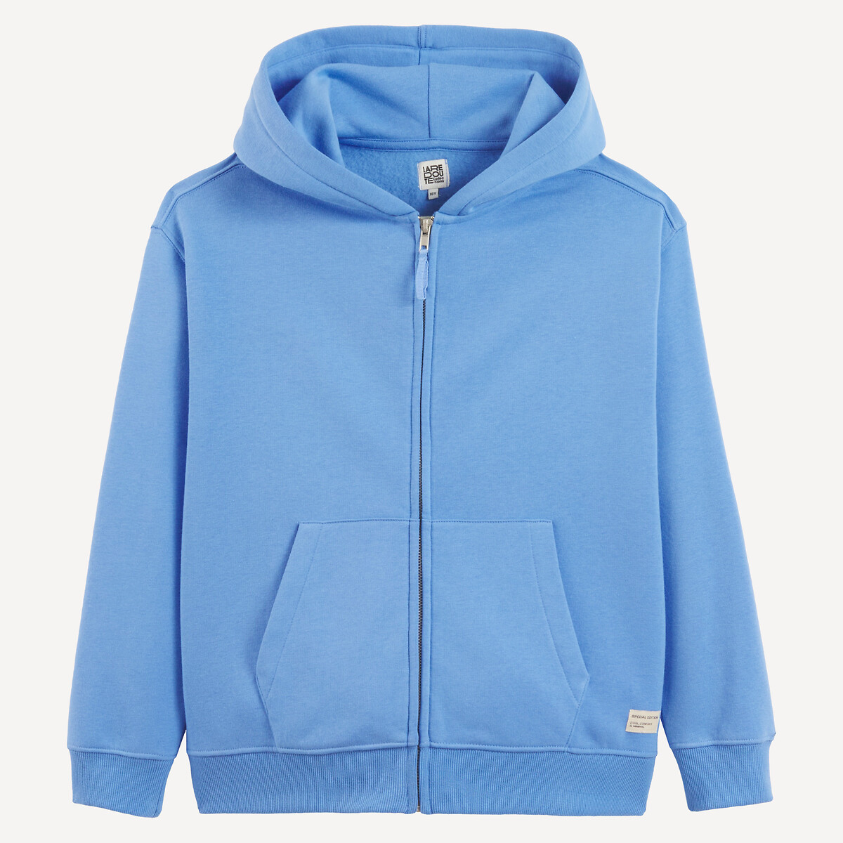 Sweatshirt mit Reissverschluss und Kapuze aus Fleece hellblau, LA REDOUTE COLLECTIONS