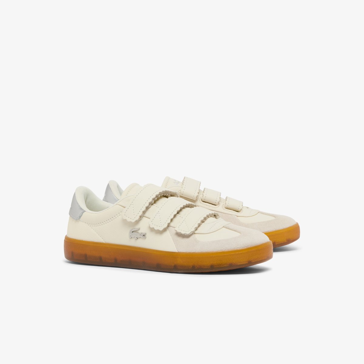 Sneakers Baseshot Pro Strap femme en suède beige-40f, LACOSTE