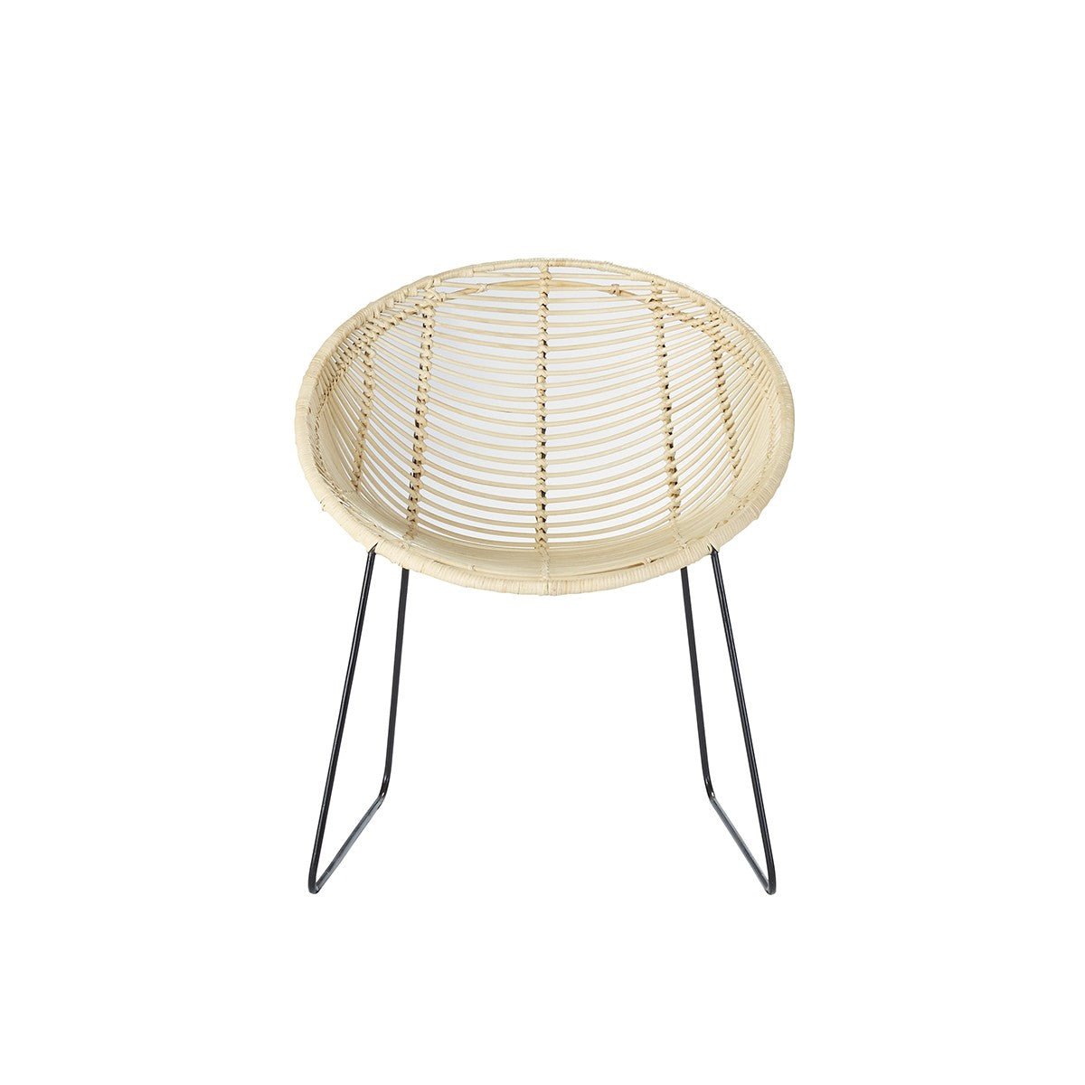 Chaise en rotin et métal  BOHEMA naturel, BERAH GETAH