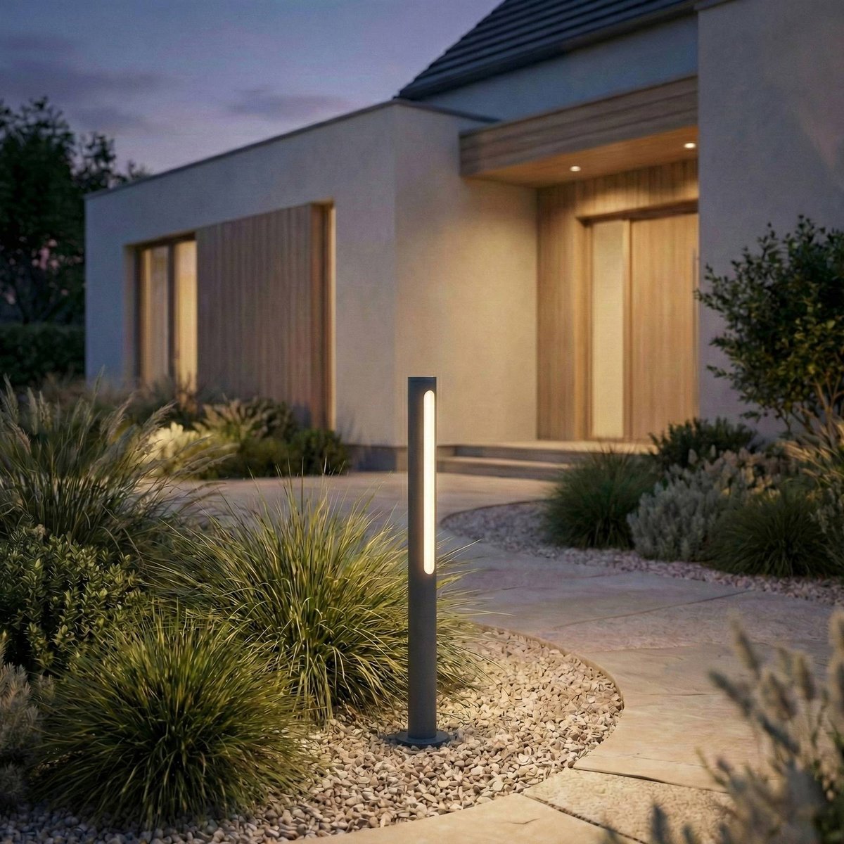 Luminaire extérieur en aluminium moderneLED anthracite, blanc, LINDBY