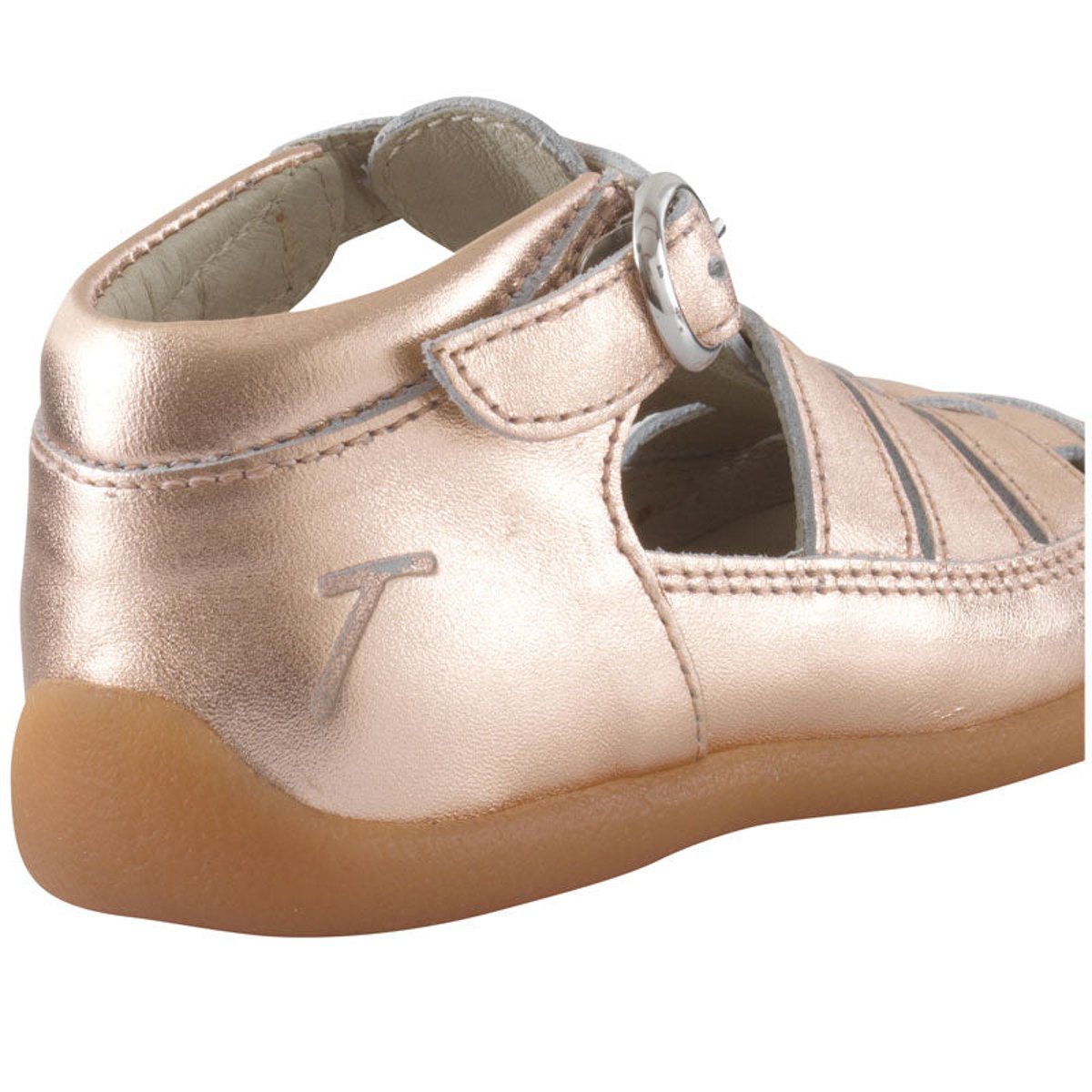 Sandales cuir enfant Rocket rose métallique, TICHOUPS