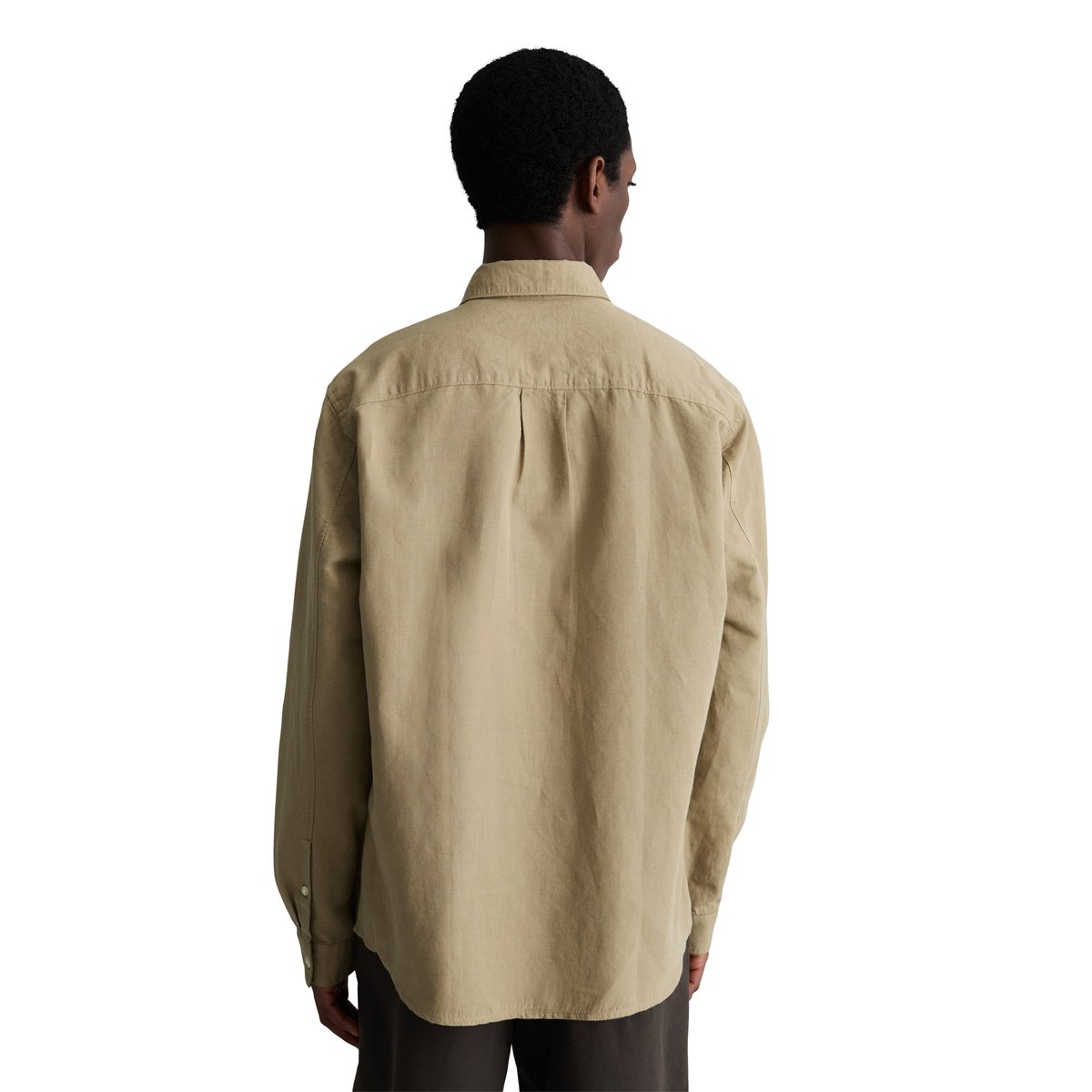 Chemise regular en lin et en coton bio marron, MARC O’POLO DENIM