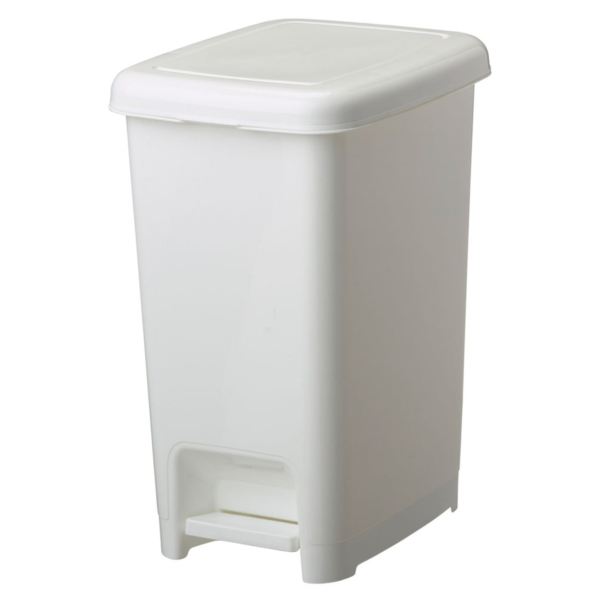 Poubelle de salle de bains à pédale 10L - CUBO plastique blanc, ROSSIGNOL