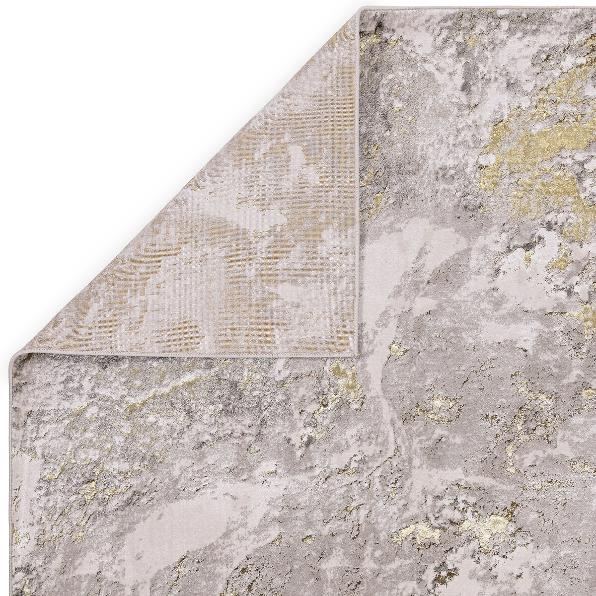 Distressed Lux Metallic Rug gold-coloured, SO'HOME