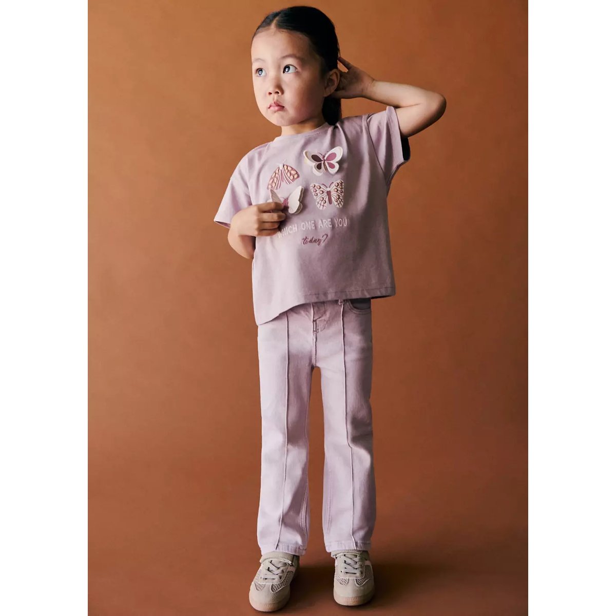 T-shirt coton motif en relief violet clair/pastel, MANGO BABY