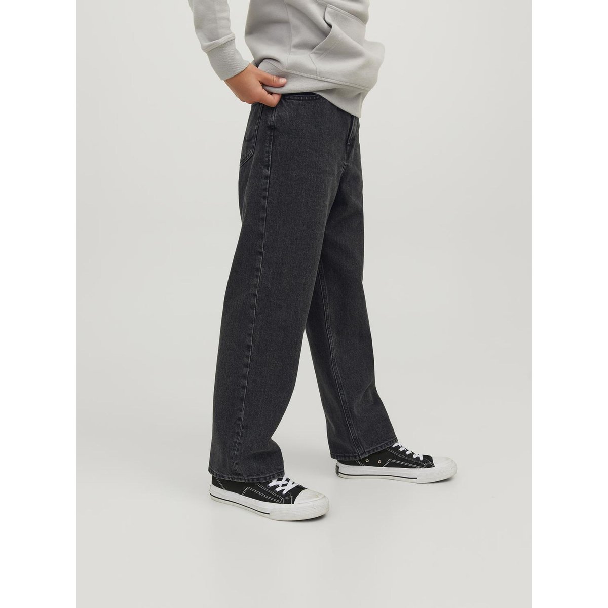 Jean Baggy Fit black denim, JACK & JONES JUNIOR