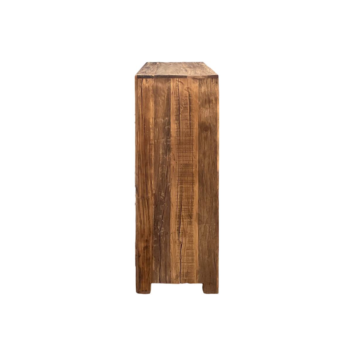 Petite armoire en bois recyclé INDRA bois foncé, MADE IN MEUBLES