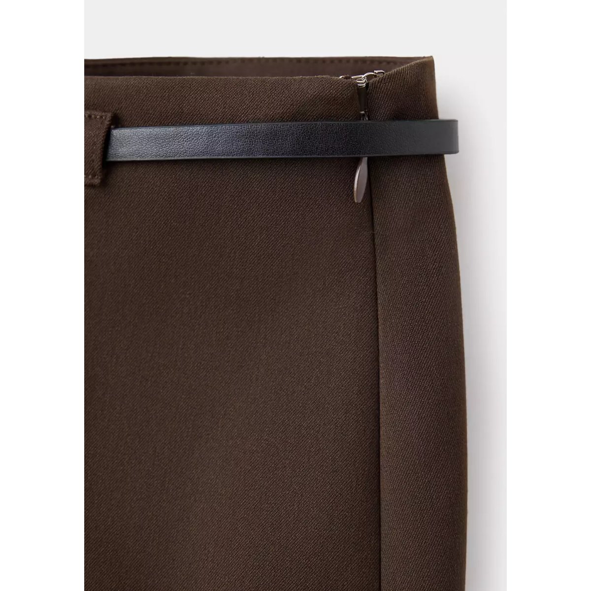 Pantalon barbelt marron, MANGO