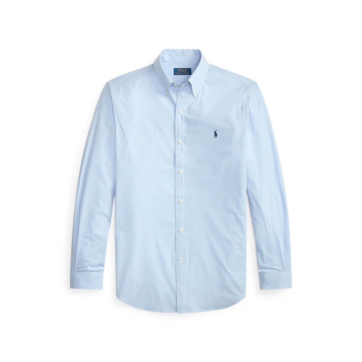 Chemise Custom Fit en popeline stretch bleu/blanc, POLO RALPH LAUREN