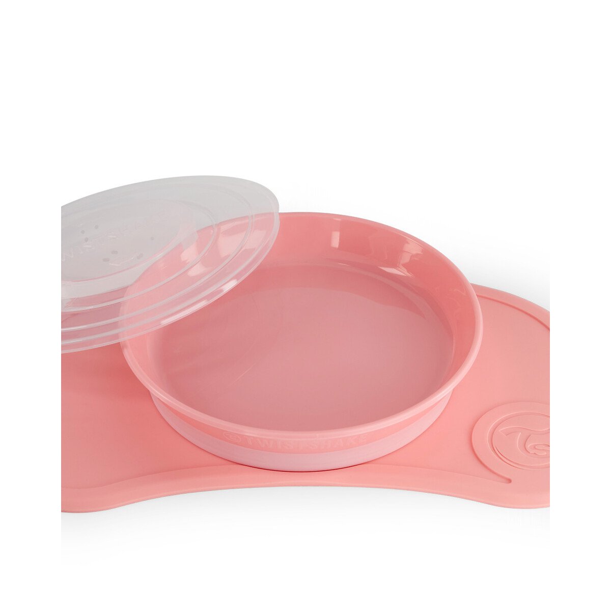Individual Antiderrapante + Prato, Twistshake rosa-pastel, TWISTSHAKE