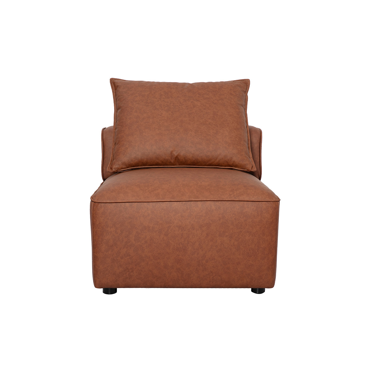 Module droit pour canapé en cuir marron FERGUS marron, MILIBOO