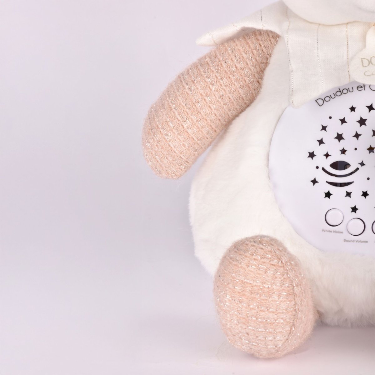 Veilleuse peluche musicale ours rose, DOUDOU ET COMPAGNIE