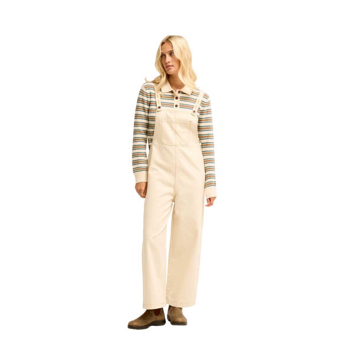 Salopette en jean PACIFIC blanc white cap, BILLABONG