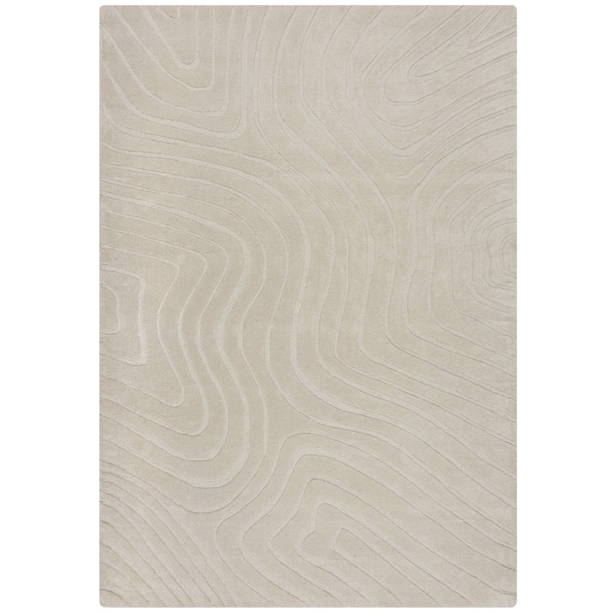 Tapis pure laine tufté main ALLAY beige, NOVATREND