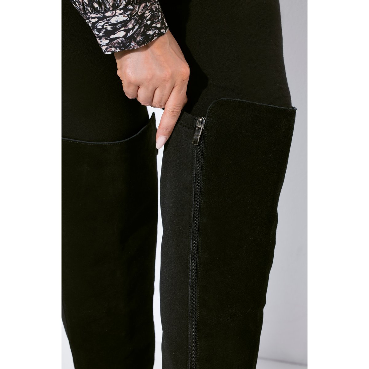 Bottes tige XL , pied large noir, ULLA POPKEN