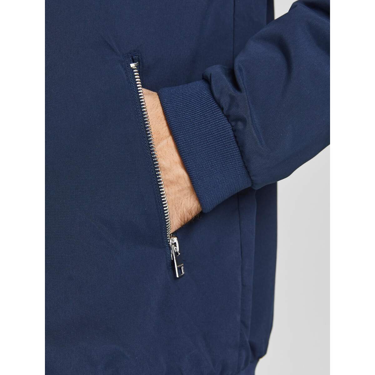 Blouson zippé Harrington Rush bleu marine, JACK & JONES