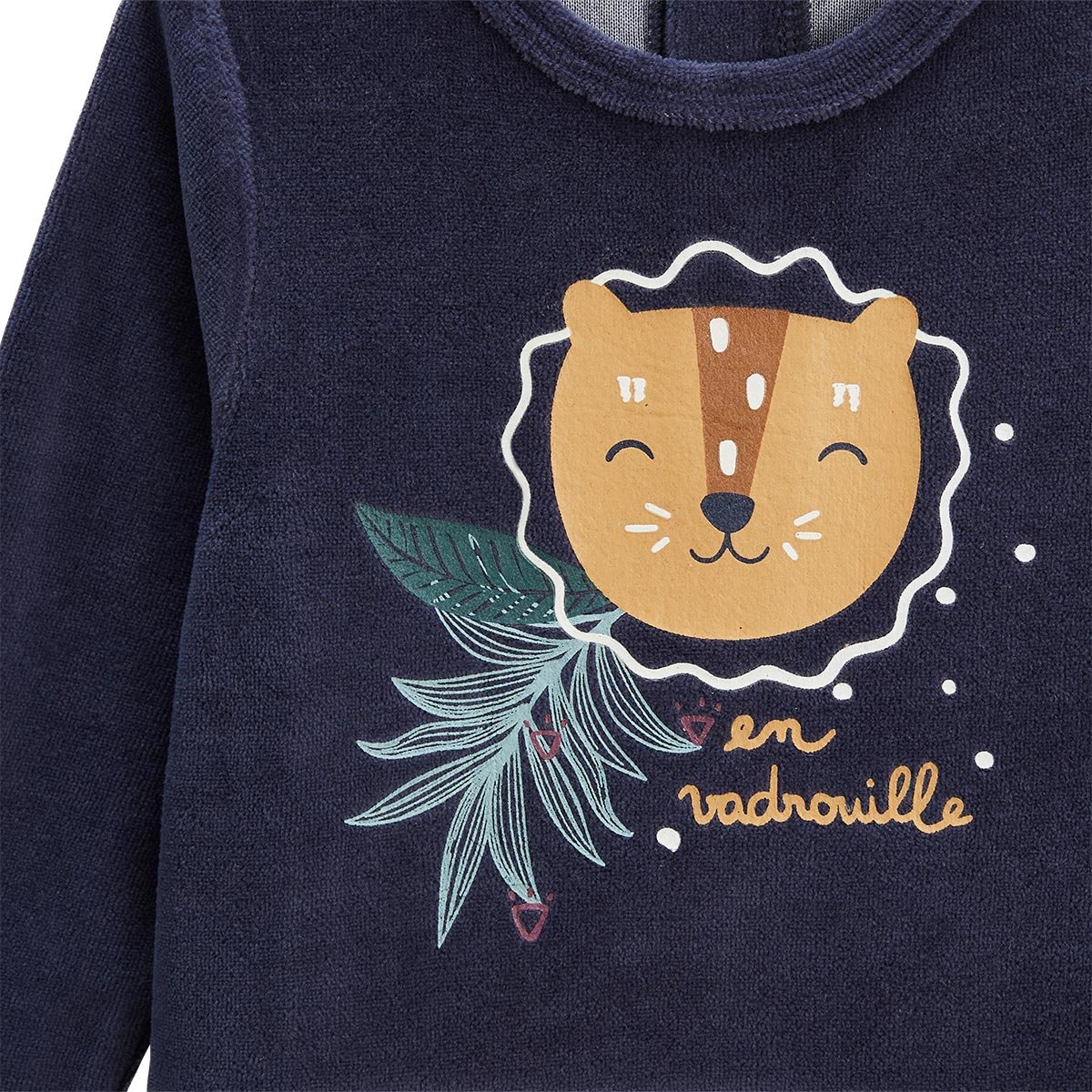 Pyjama bébé en velours Charly bleu, PETIT BEGUIN