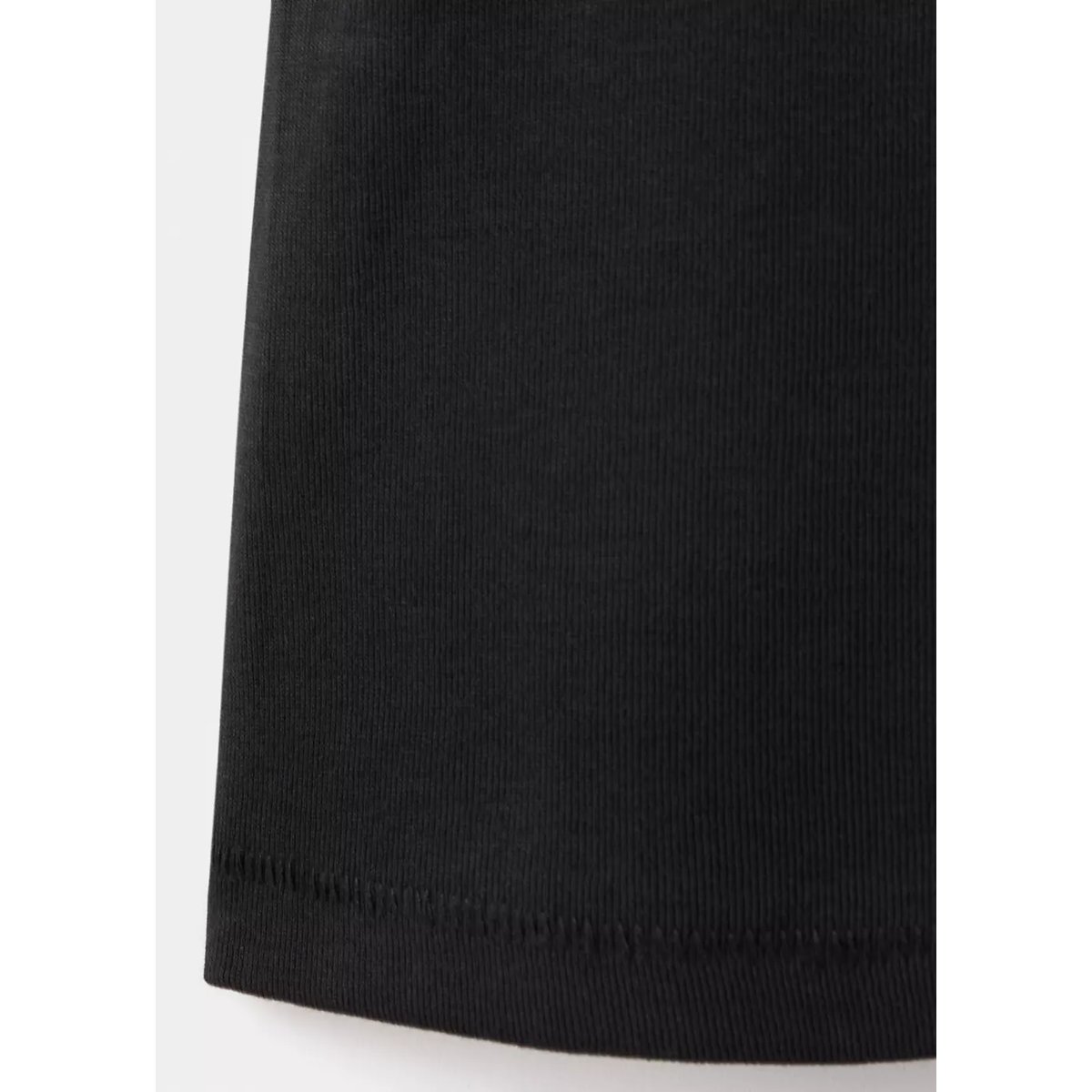 T-shirt ajusté à manches courtes noir, MANGO TEEN