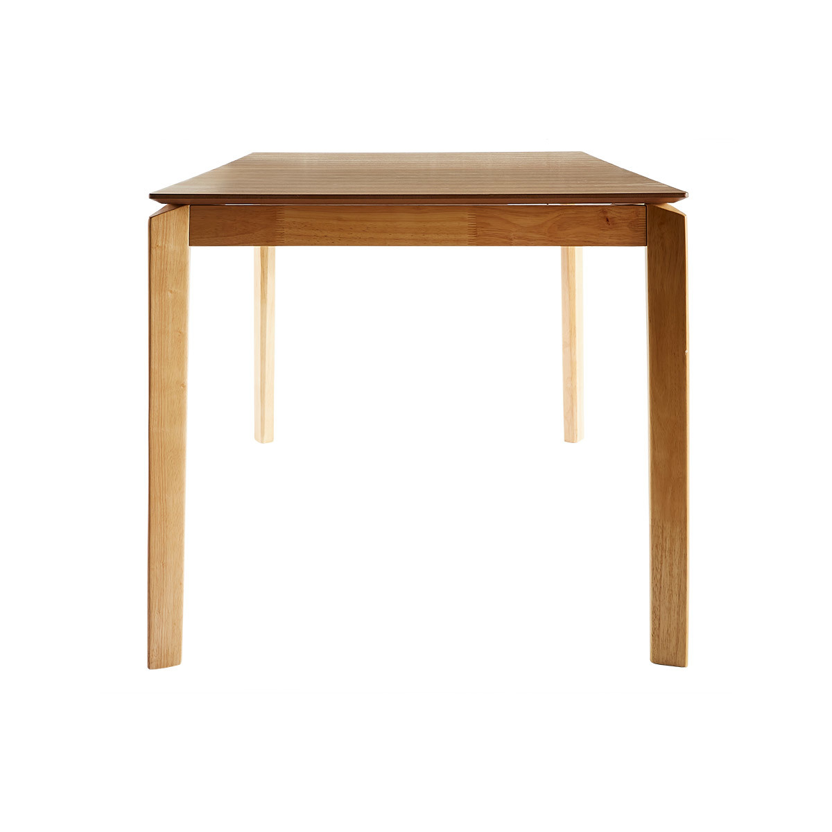 Table extensible rallonges intégrées rectangulaire en bois clair frêne L160-210 cm BONAVISTA naturel, MILIBOO