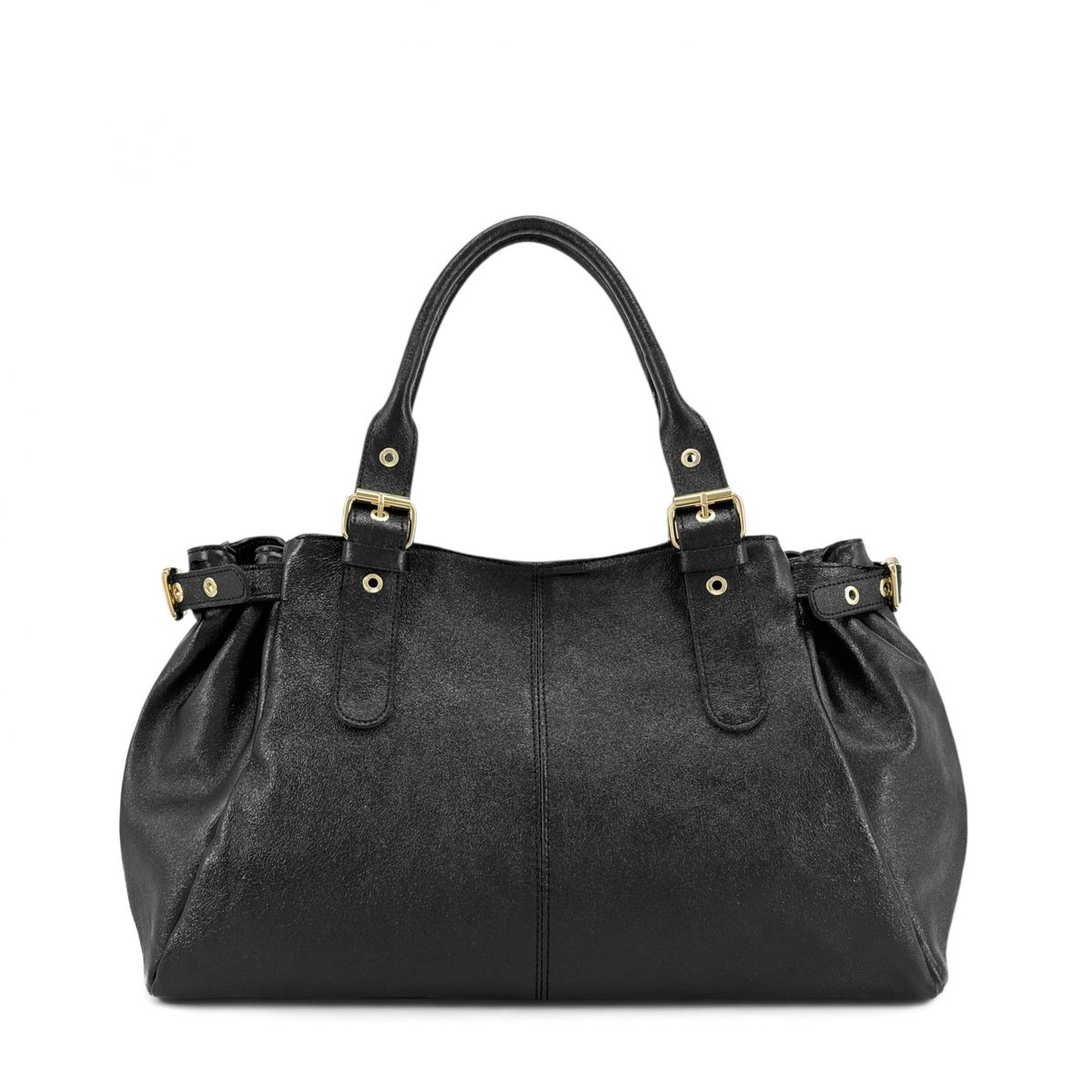 Sac bowling en cuir irisé NEW PRINCESS XL noir irisé, OH MY BAG