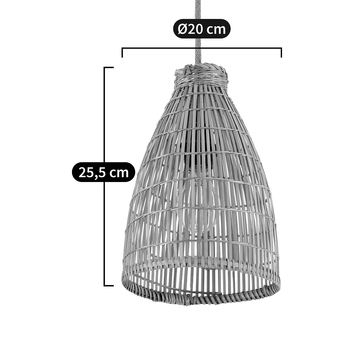 Suspension en bambou Ø20 cm, Aleandro naturel, LA REDOUTE INTERIEURS