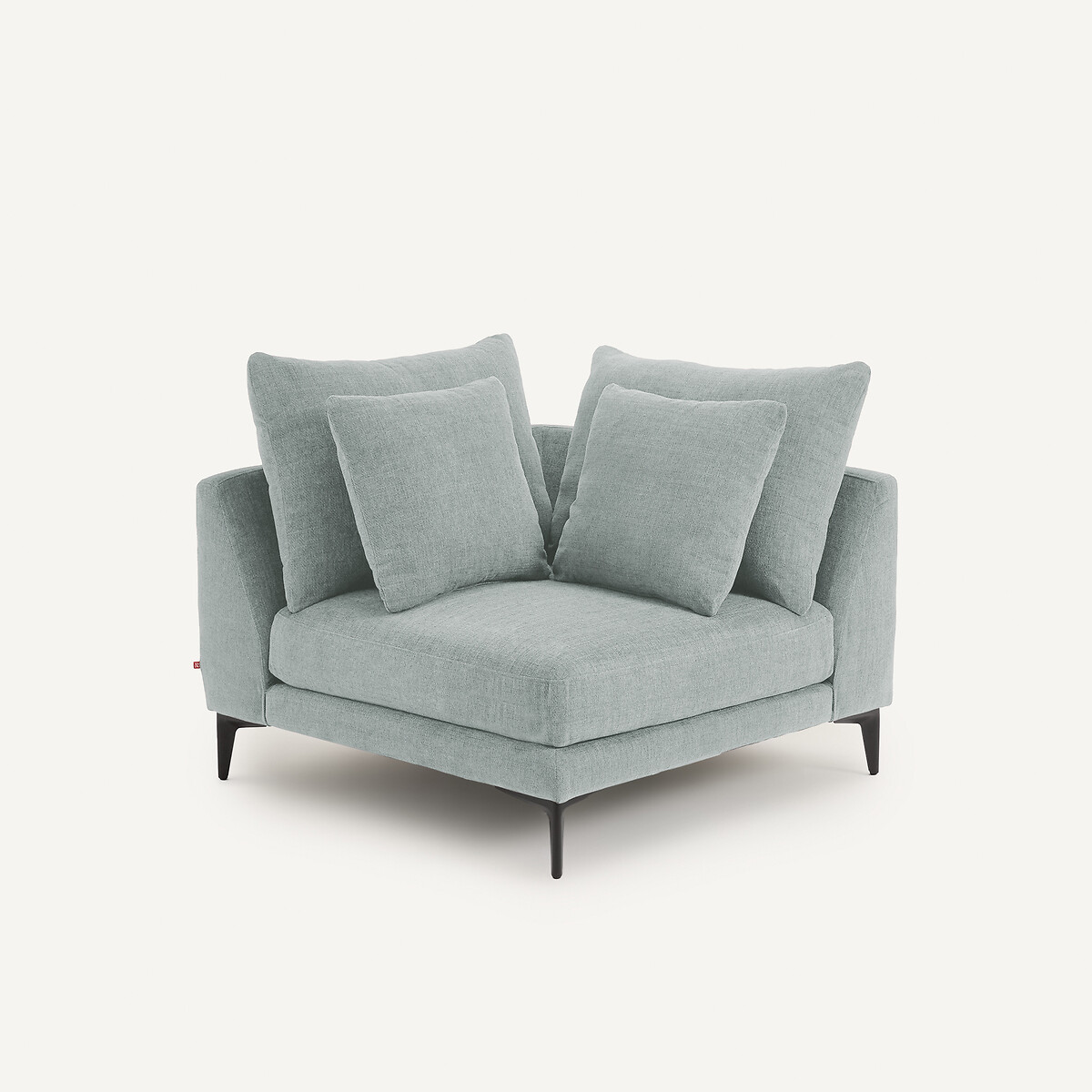 Ecksofa aus geflochtenem Polyester, MODERNISTE, Design Emmanuel Gallina aquamarin, AM.PM X EMMANUEL GALLINA
