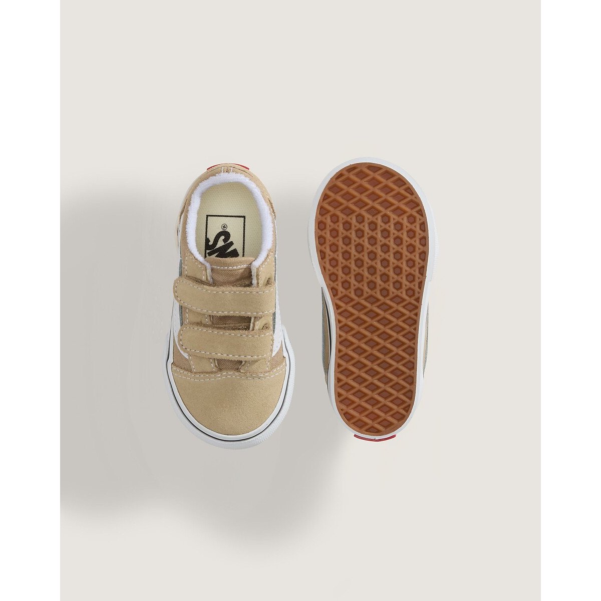 Baskets basses à scratchs, TD OLD SKOOL V beige, VANS