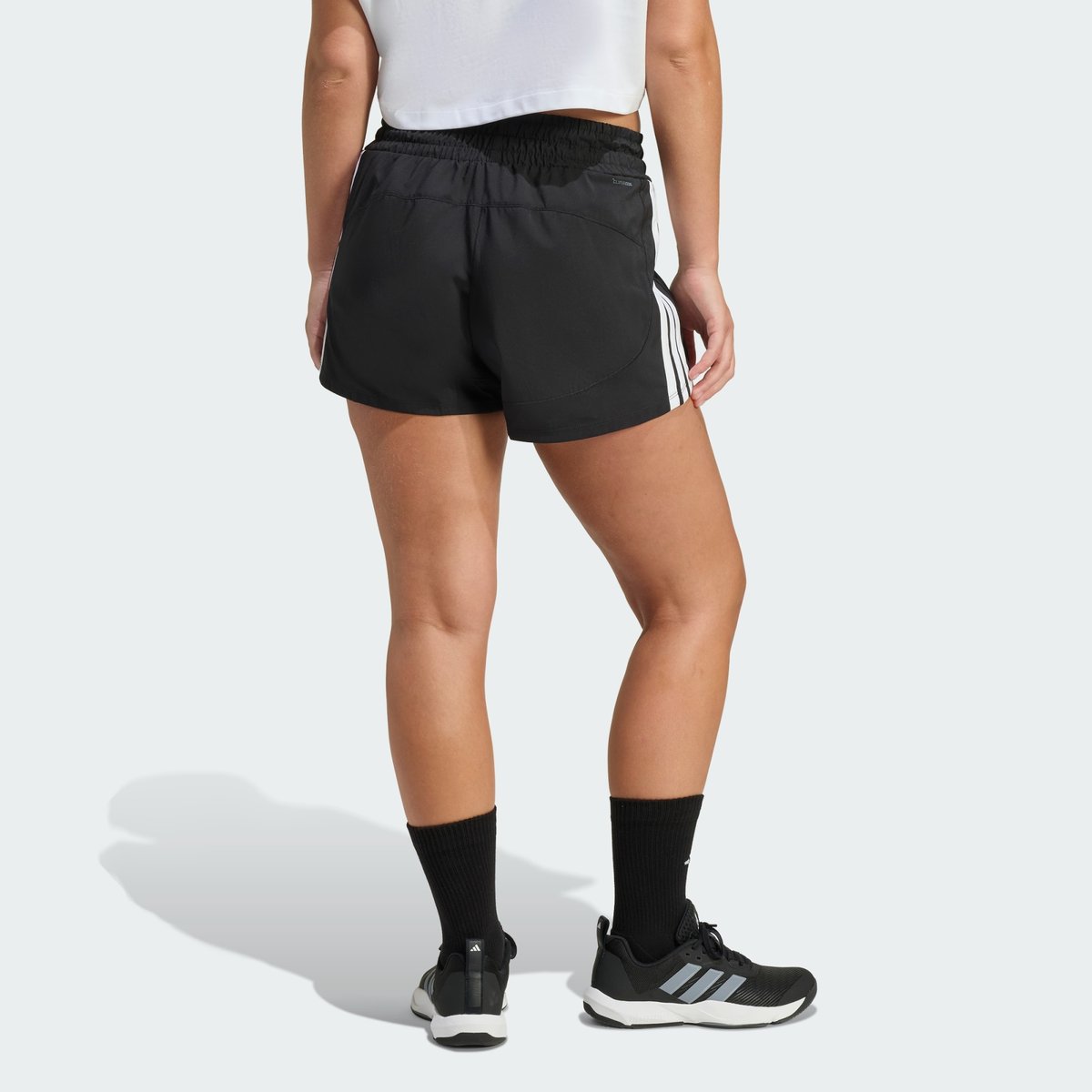 Short D'entraînement Taille Haute Toile Pacer Short D'entraînement Taille Haute Toile Pacer black / white, adidas Performance