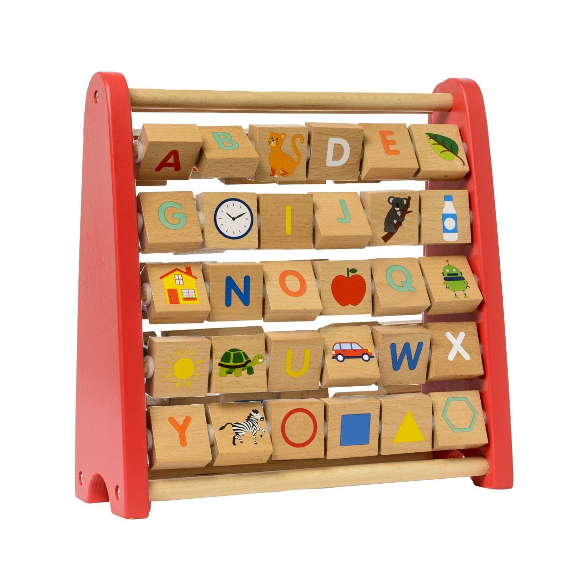 Imagier boulier alphabet 2 en 1 blanc, OXYBUL
