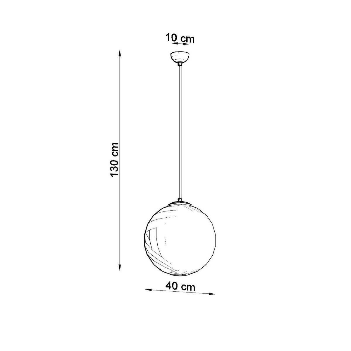 Suspension Acier Taupe E27 1 Ugo taupe, EDEN