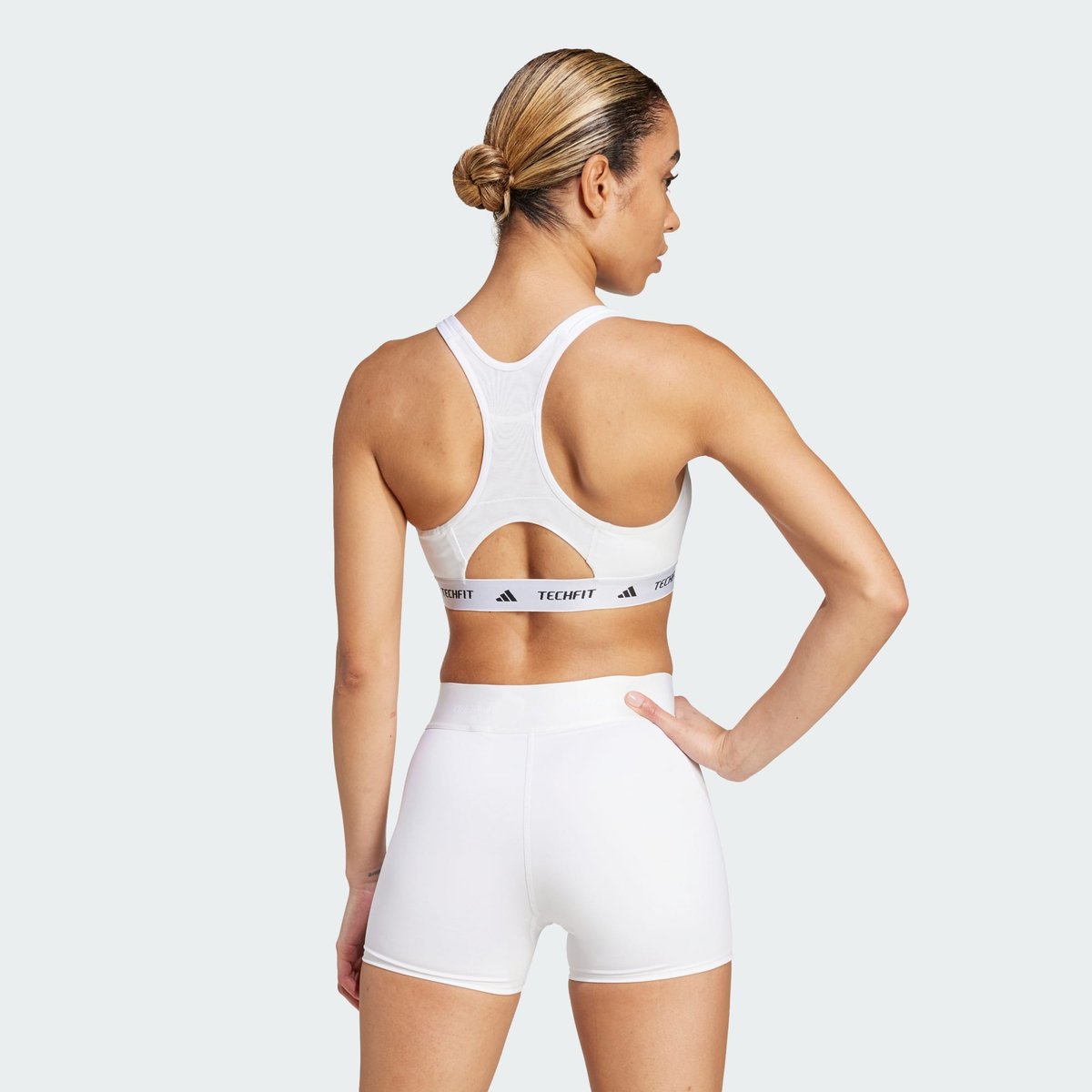 Brassière Techfit Maintien moyen white, adidas Performance