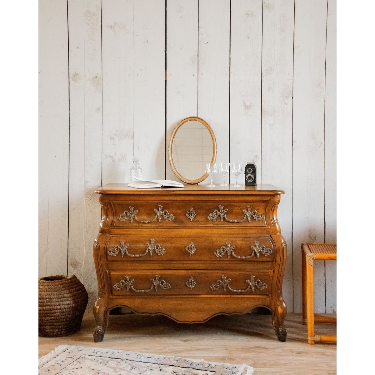 Commode en bois Garance N°197 - Bon état bois foncé, DEBONGOUT