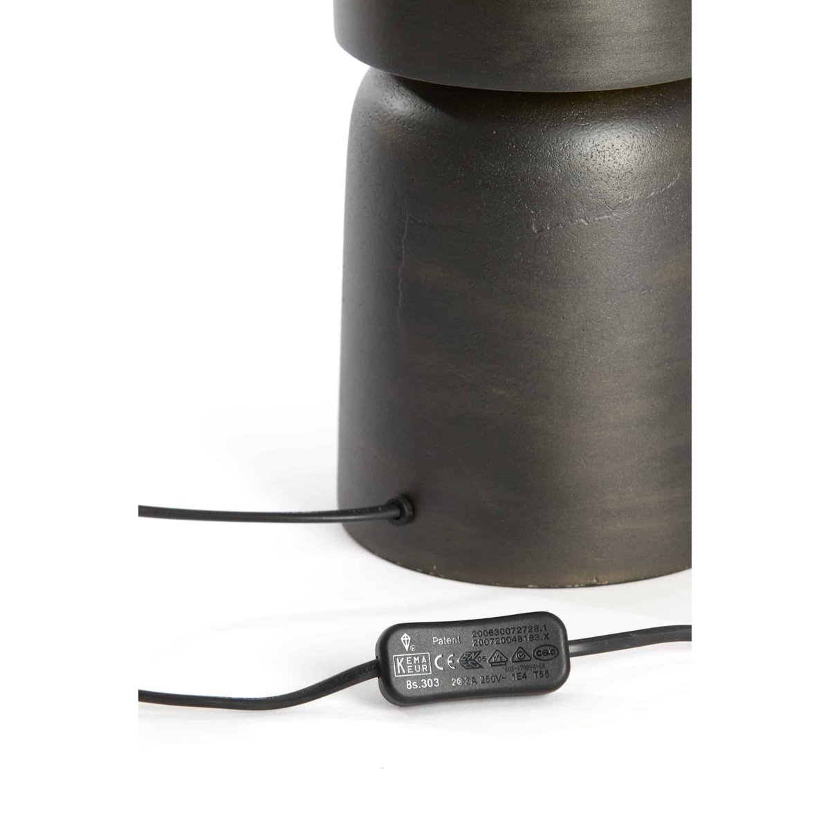 Base De La Lampe Métal LABIS anthracite, LIGHT & LIVING 