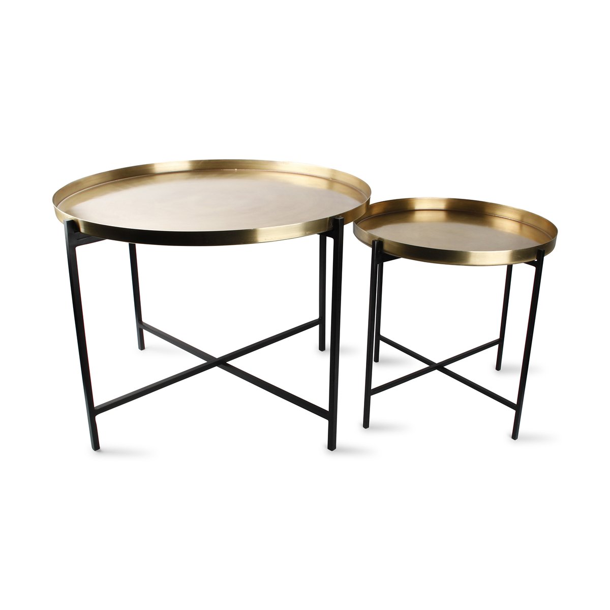 Lot de 2 Table PATIO or, SP COLLECTION