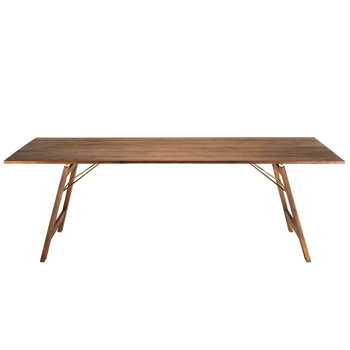 Table de jardin rectangulaire style contemporain en bois d'acacia 220x90cm SUMMER 10 personnes bois naturel, PIER IMPORT