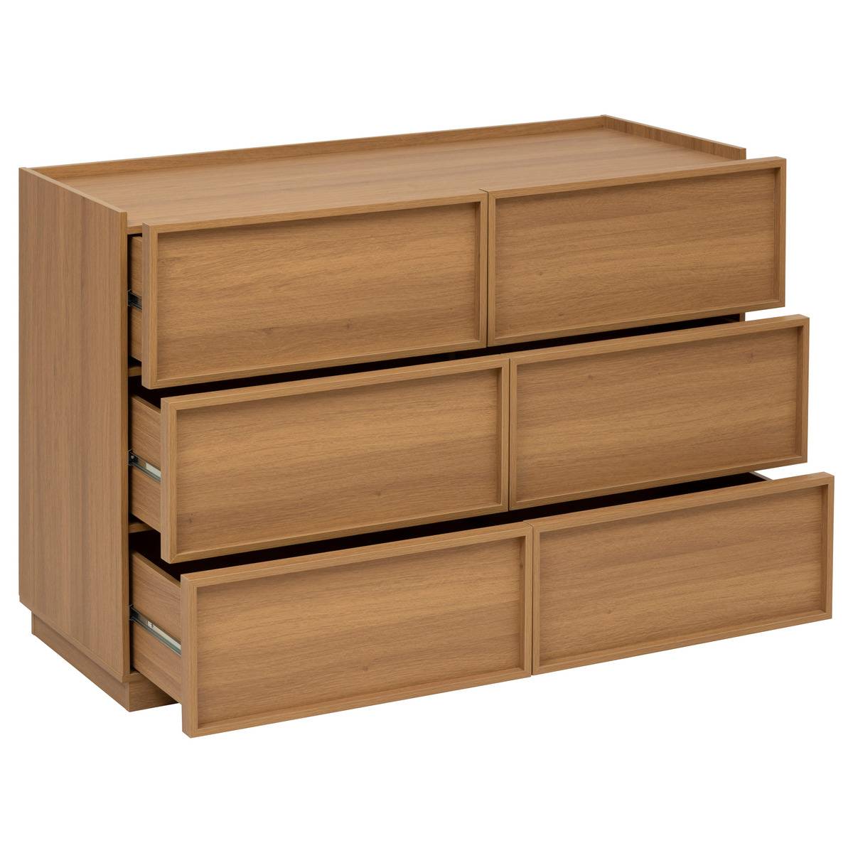 Commode 6 tirois bois foncé FRAMY marron, 5FIVE SIMPLY SMART